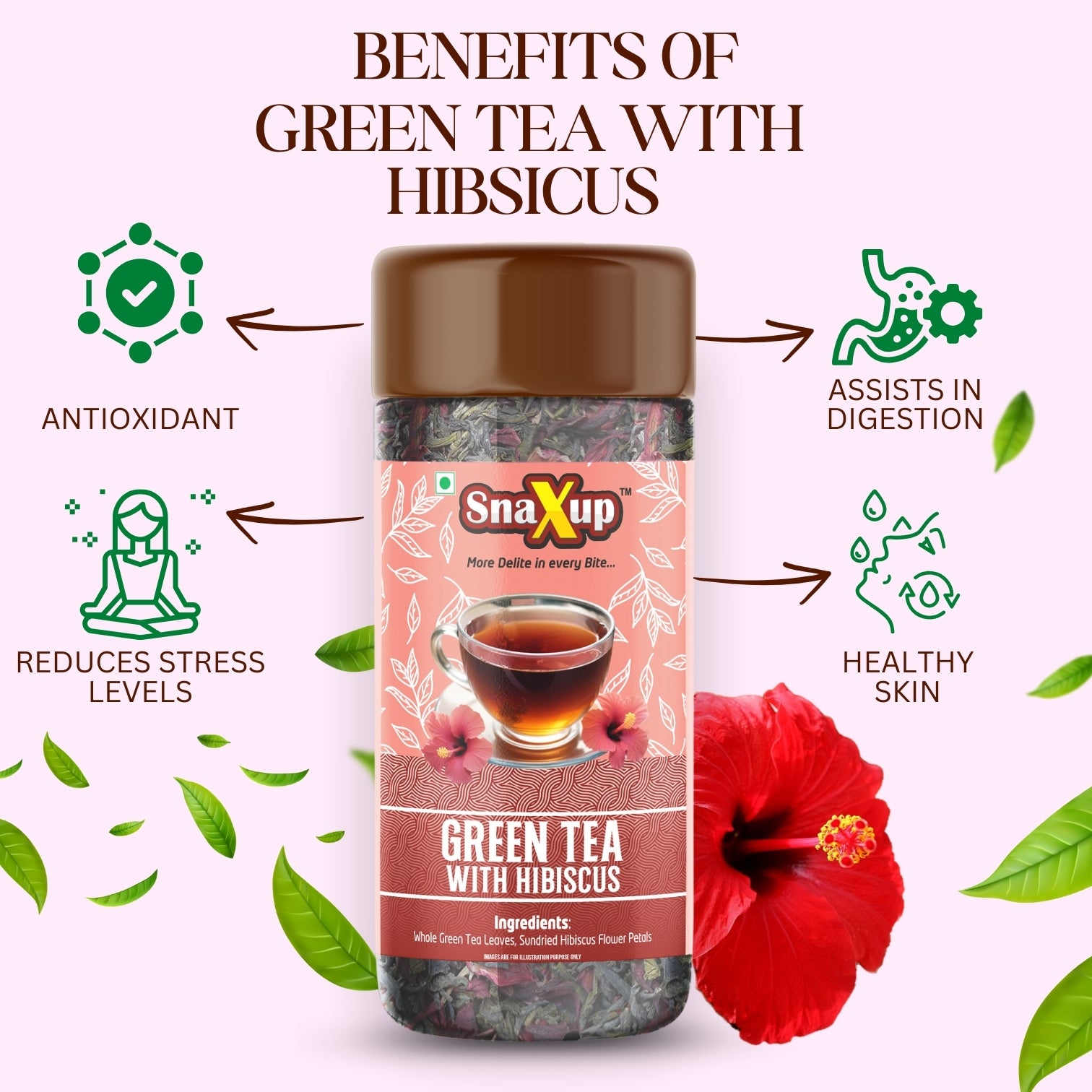 Green Tea With Hibiscus Tea 100 g