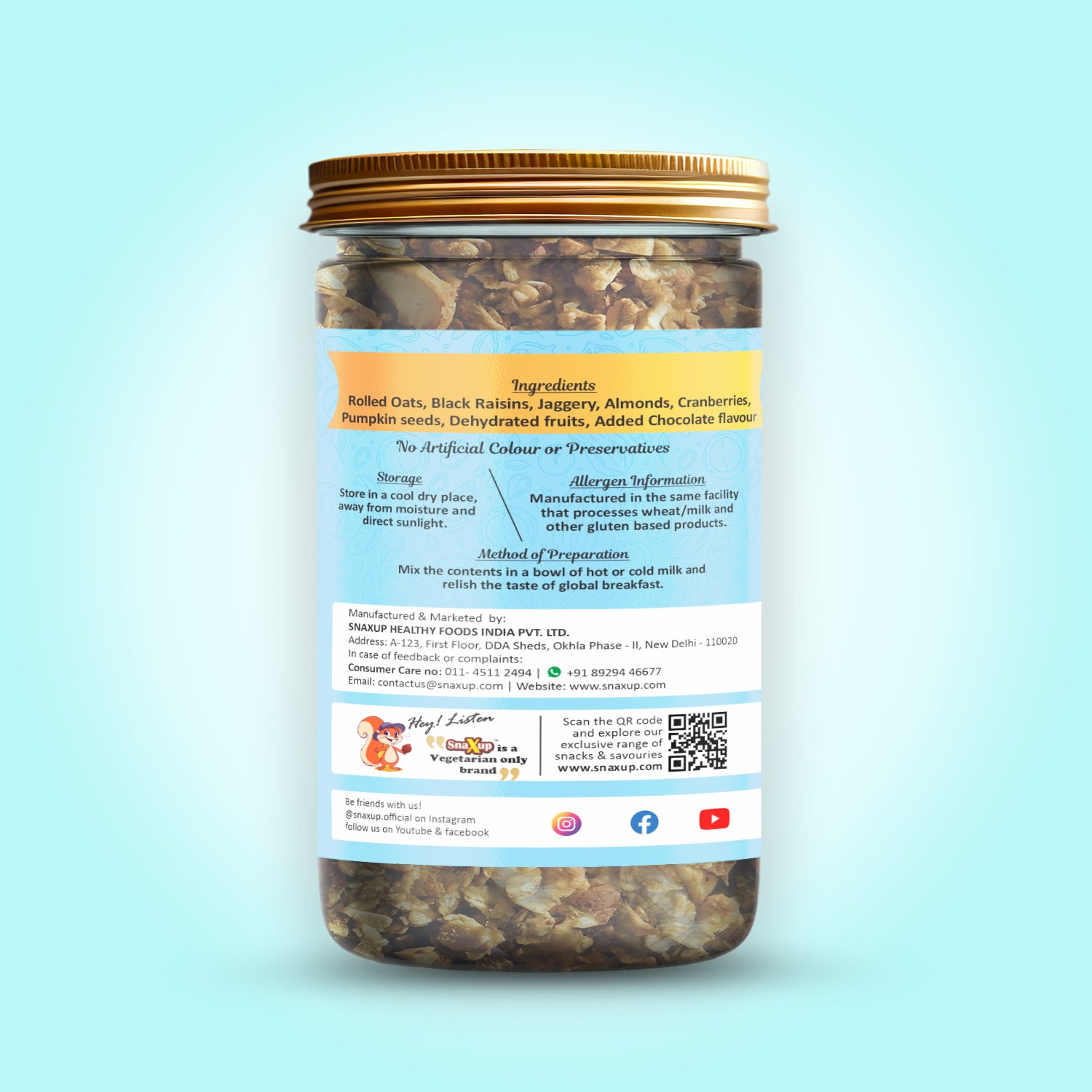 Granola Chocolate Flavour With Rolled Oats 500 g