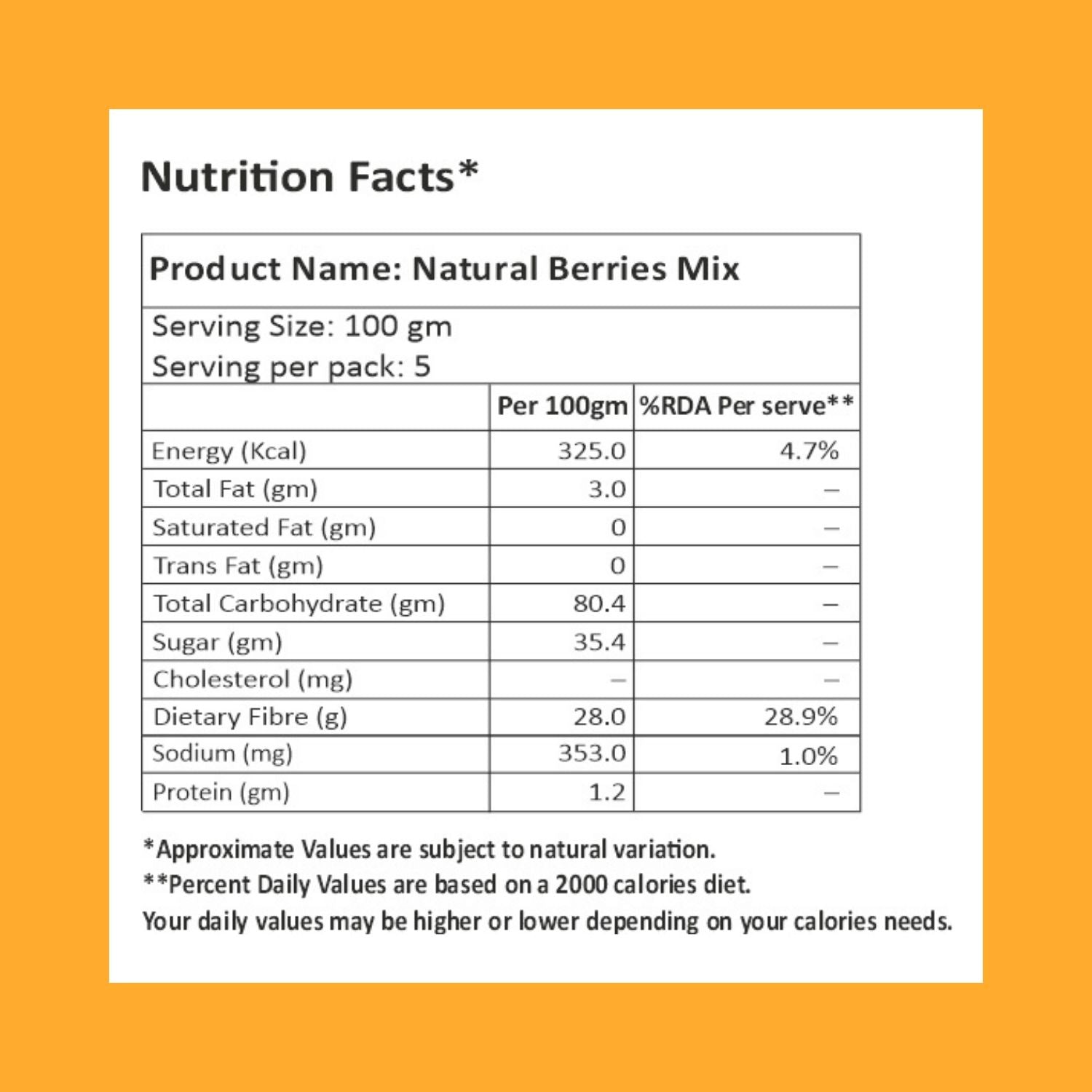 Natural Berries Mix 500 g