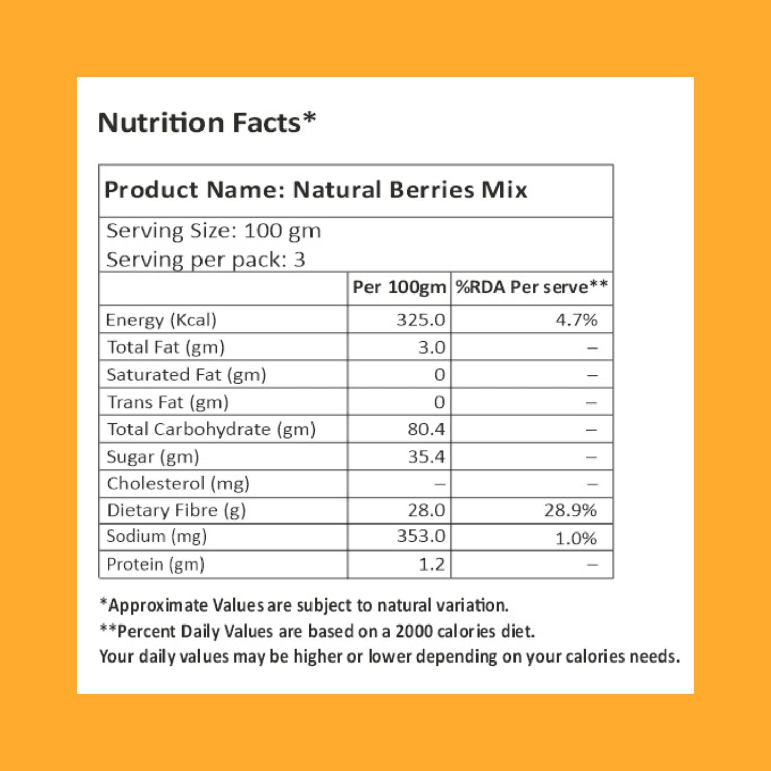 Natural Berries Mix 300 g
