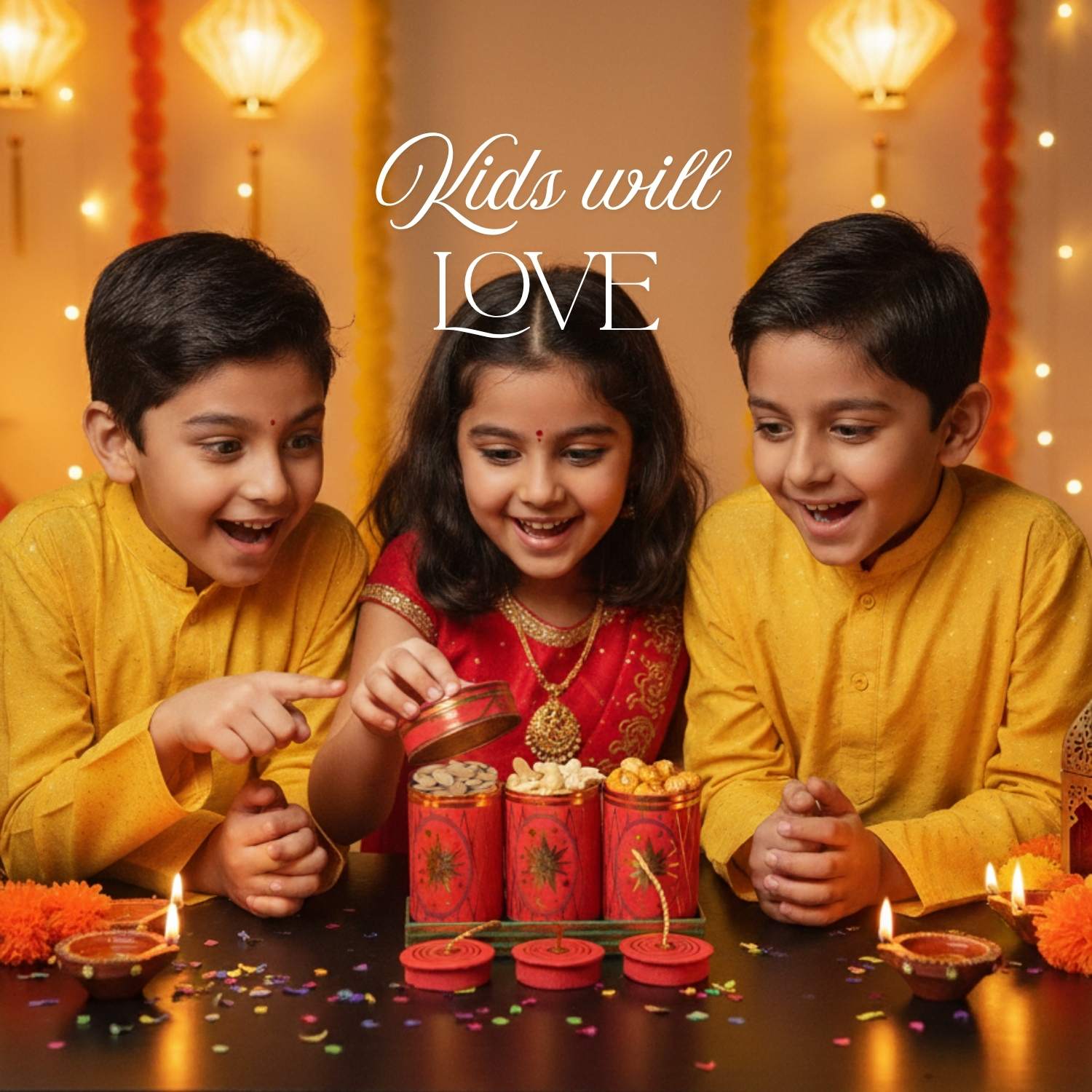 Luxury Diwali Gift Box - The Laxmi Bomb Platter (3 Box Set)
