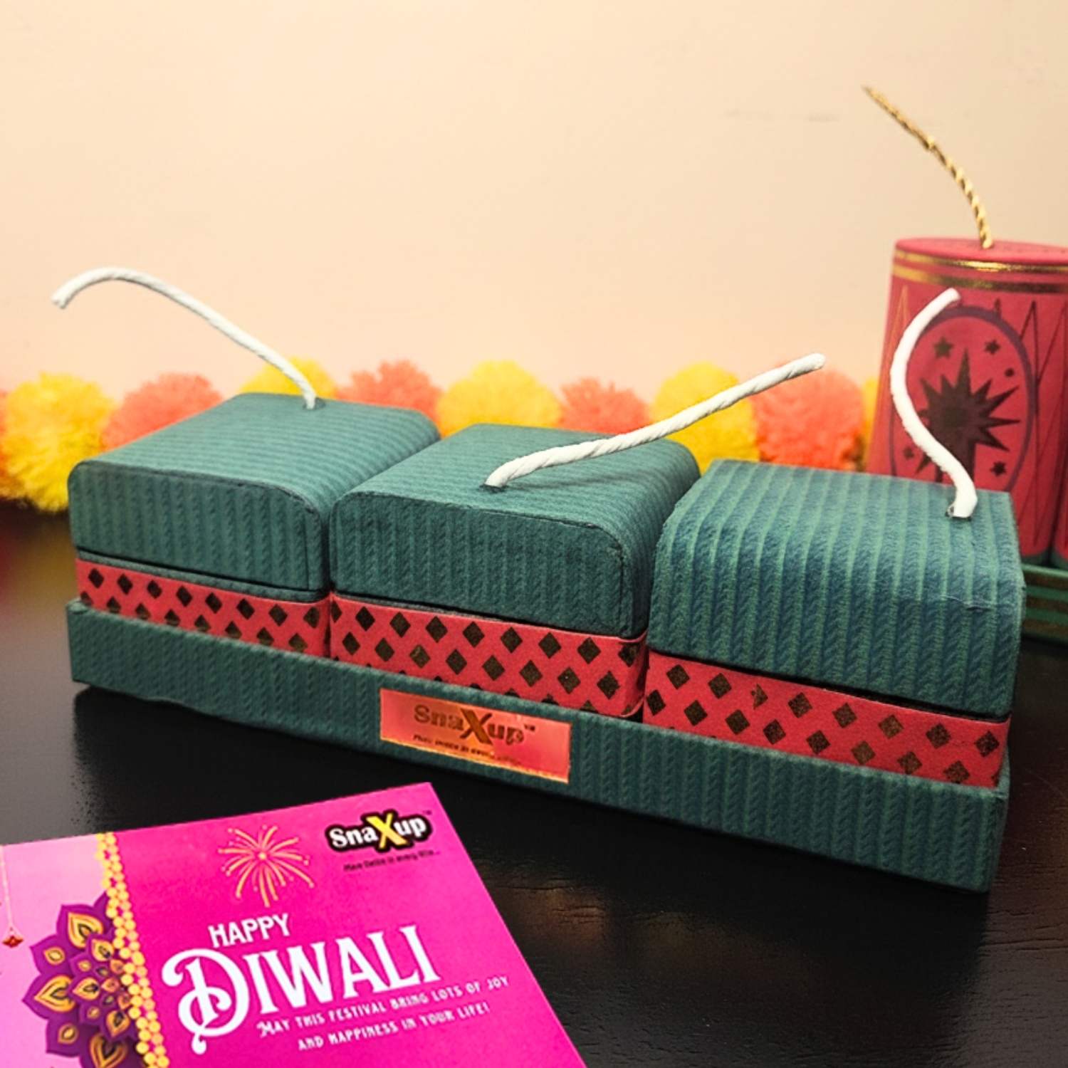 Luxury Diwali Gift Box - The Sutli Bomb Platter (3 Box Set)