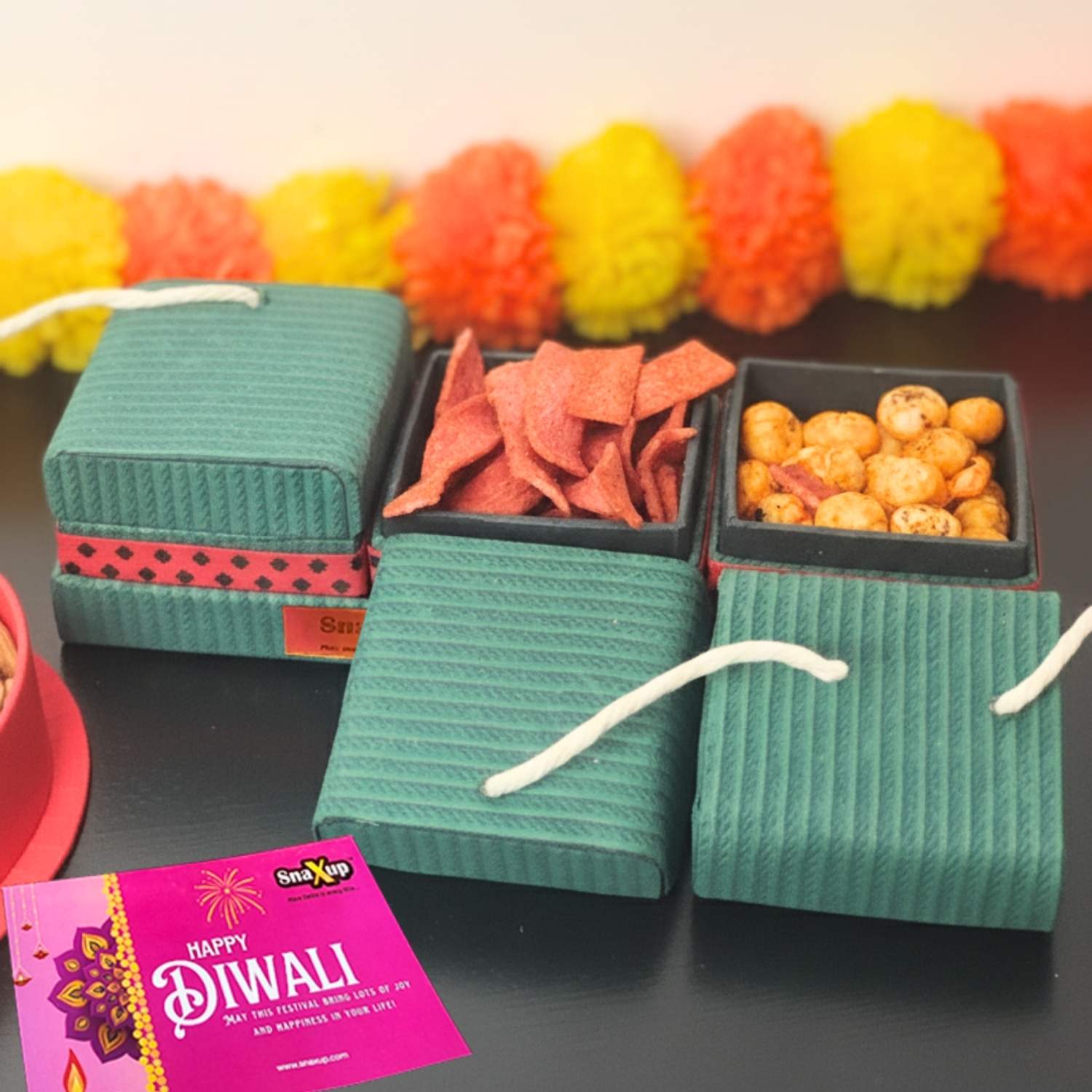 Luxury Diwali Gift Box - The Sutli Bomb Platter (3 Box Set)