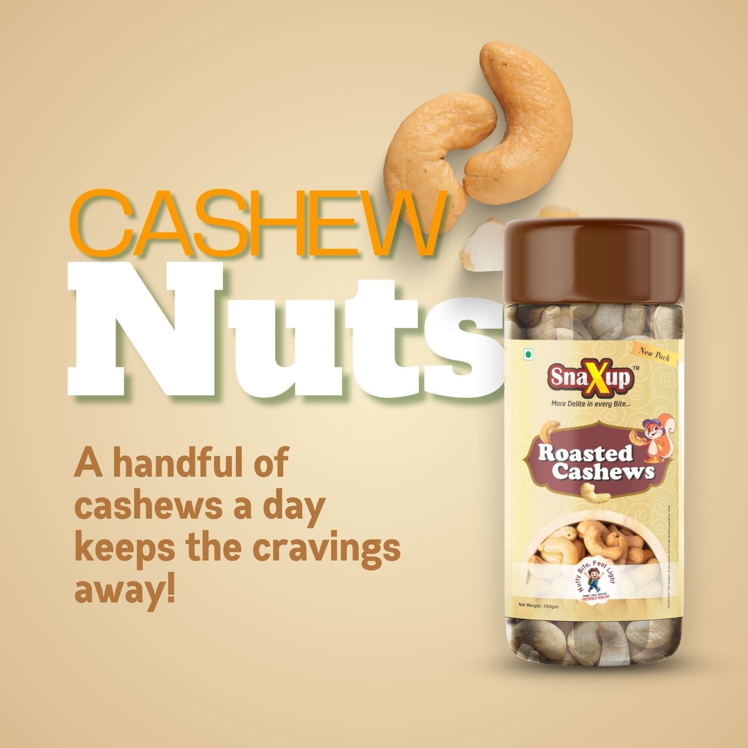 Classic Salted Cashews - Roasted 280 g