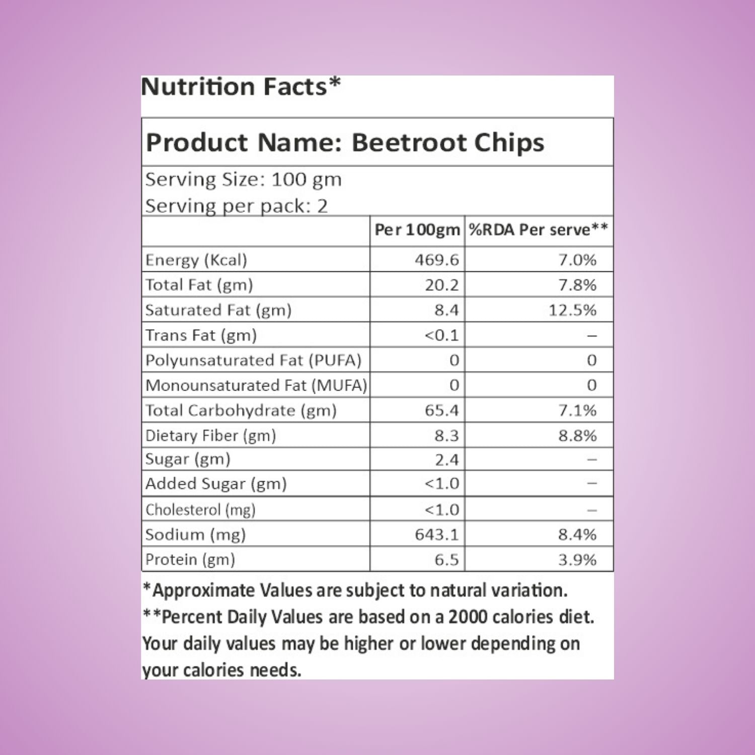 Beetroot Chips 150 g