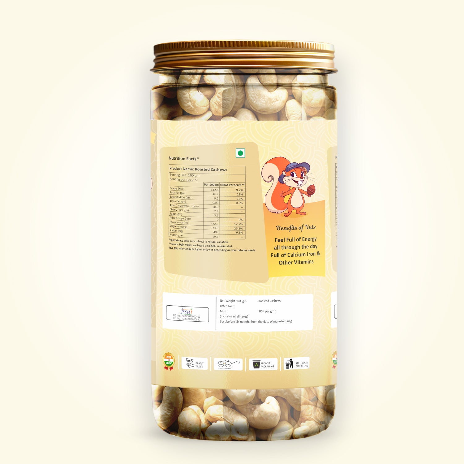 Classic Salted Cashews - Roasted