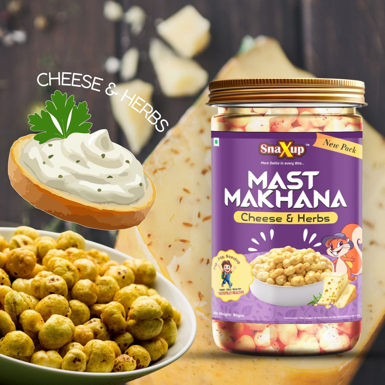 Mast Makhana Cheese & Herbs 80 g
