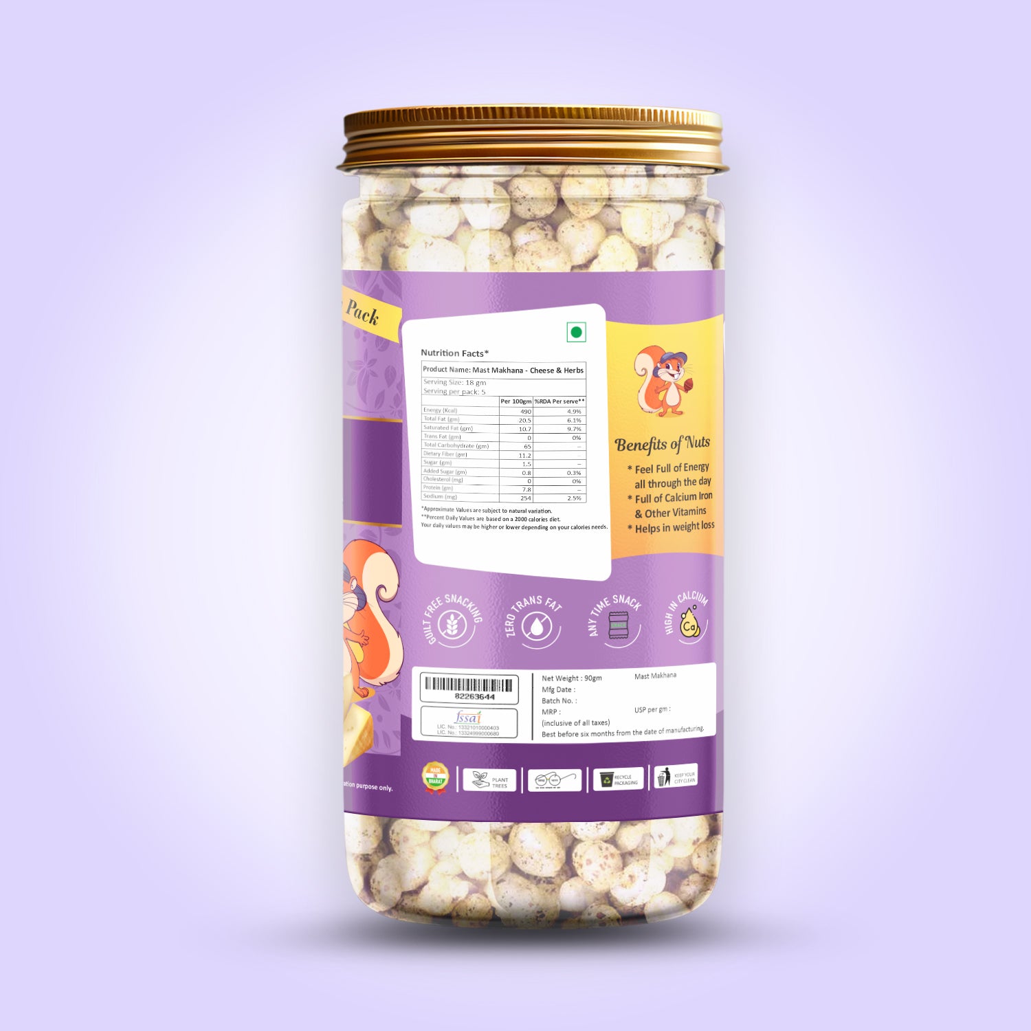 Mast Makhana Cheese & Herbs 90 g