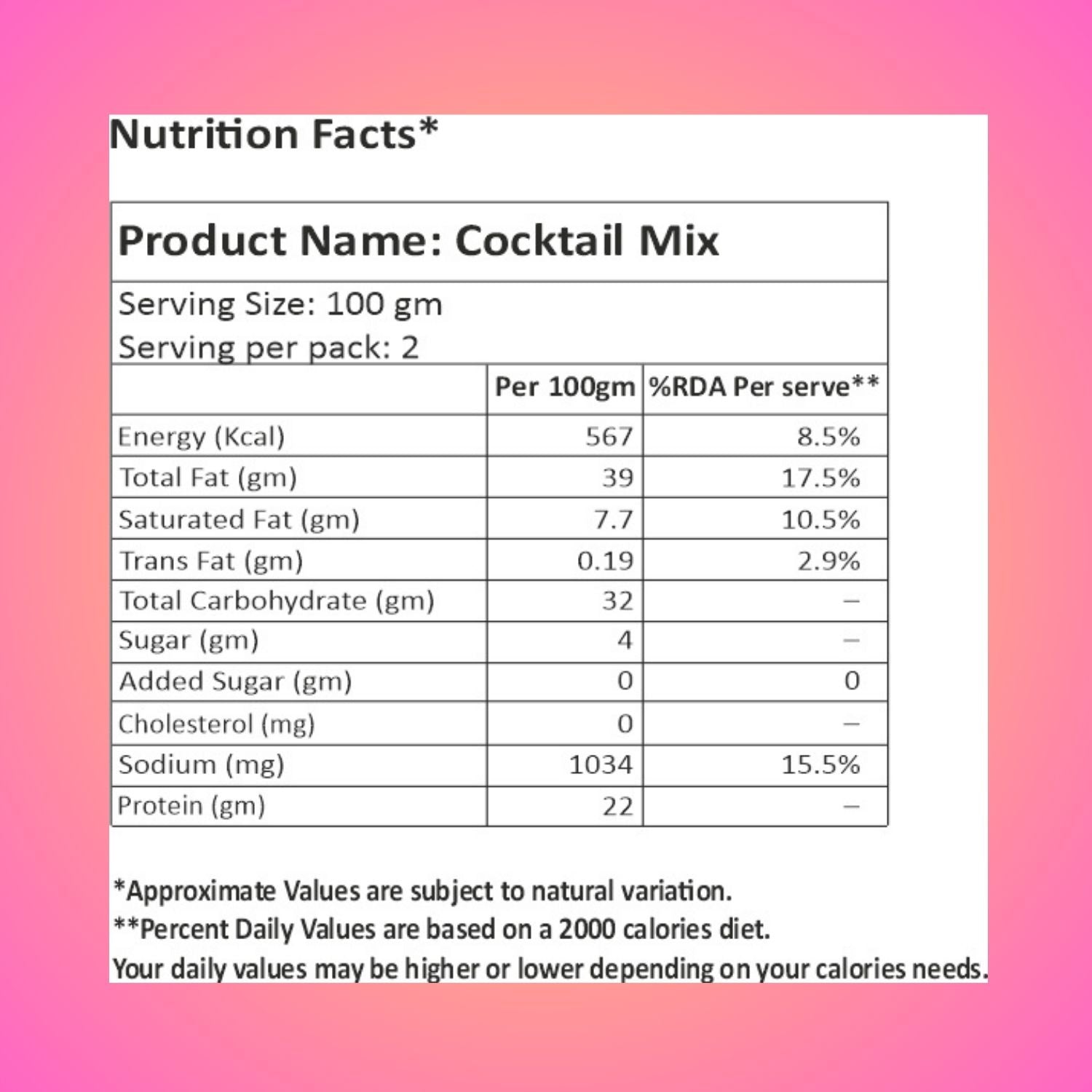 Cocktail Mix Namkeen Snacks 220 g