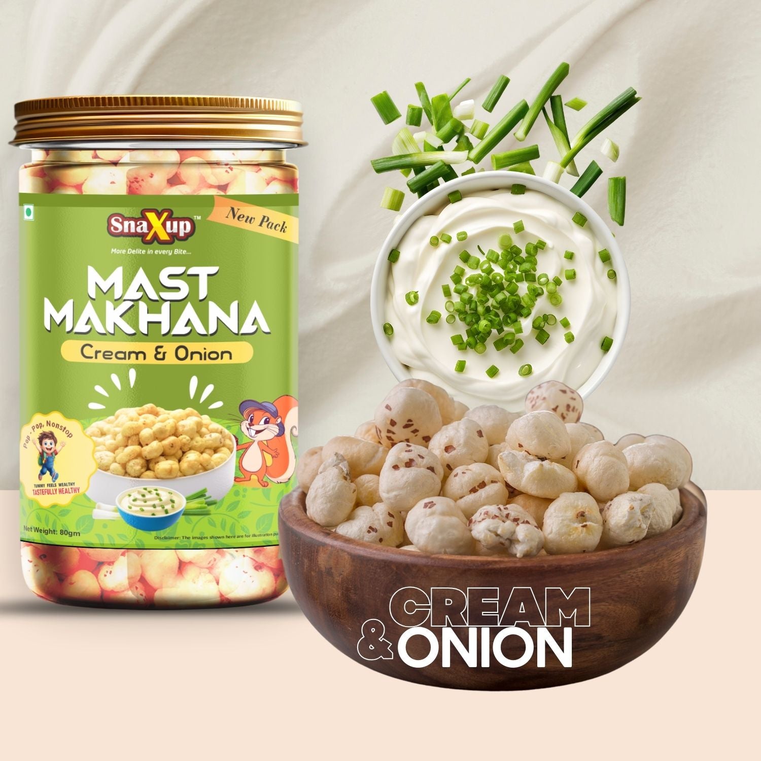 Mast Makhana Cream & Onion 80 g