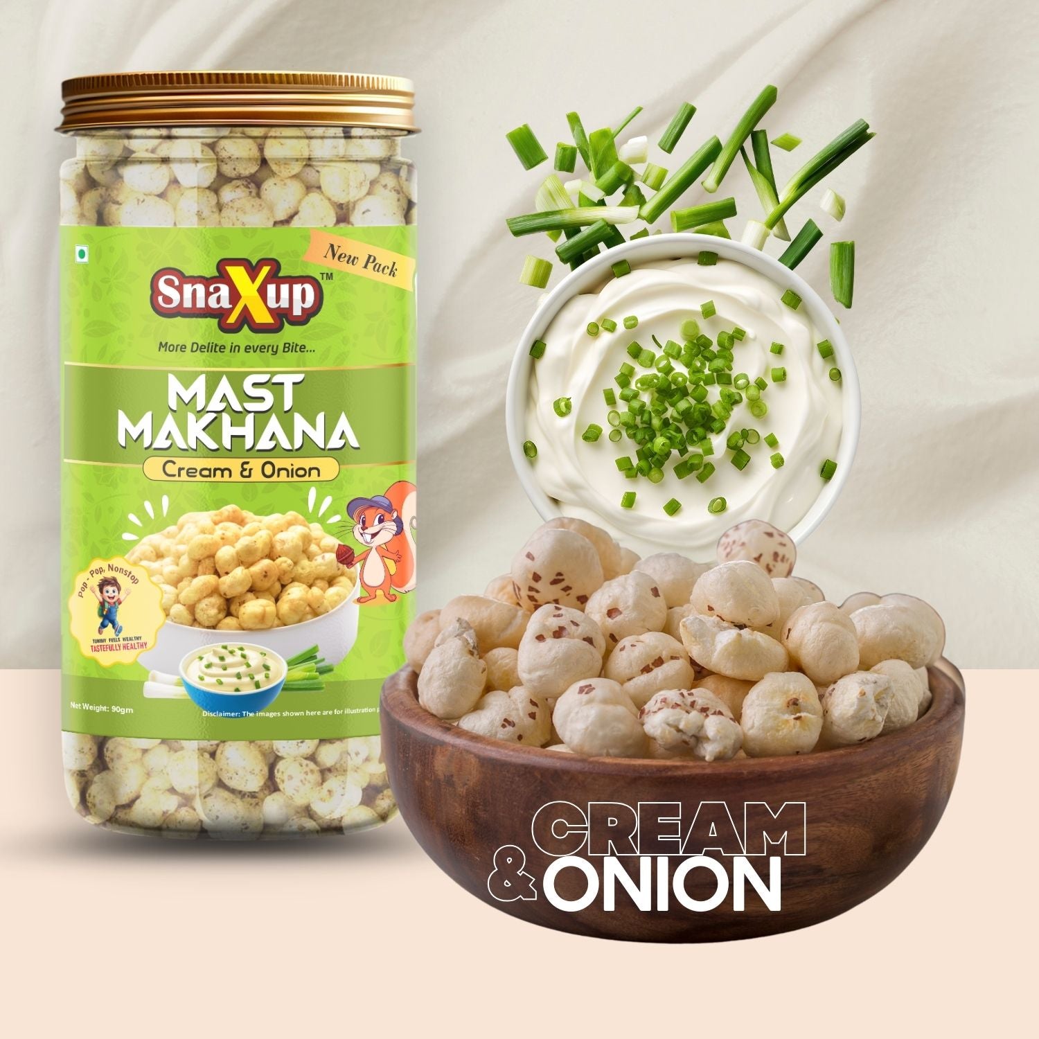 Mast Makhana Cream & Onion 90 g