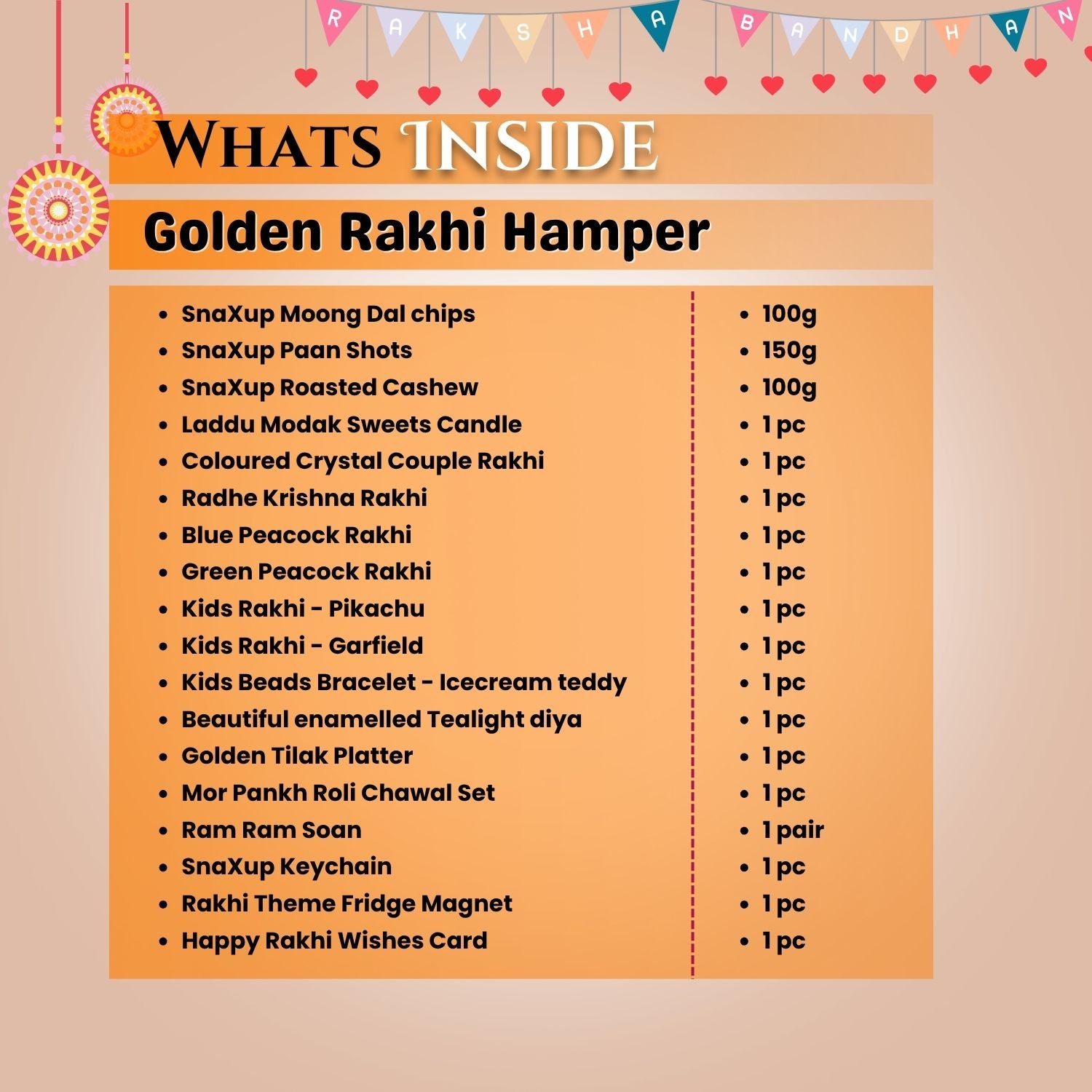 Golden Rakhi Hamper