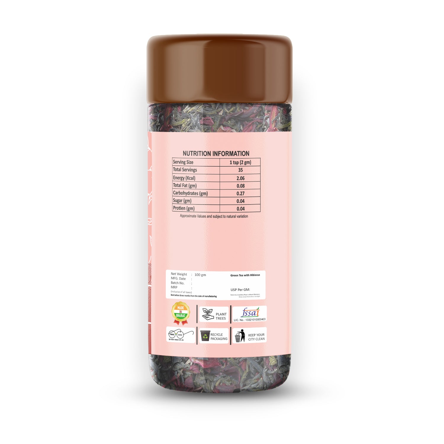 Green Tea With Hibiscus Tea 100 g