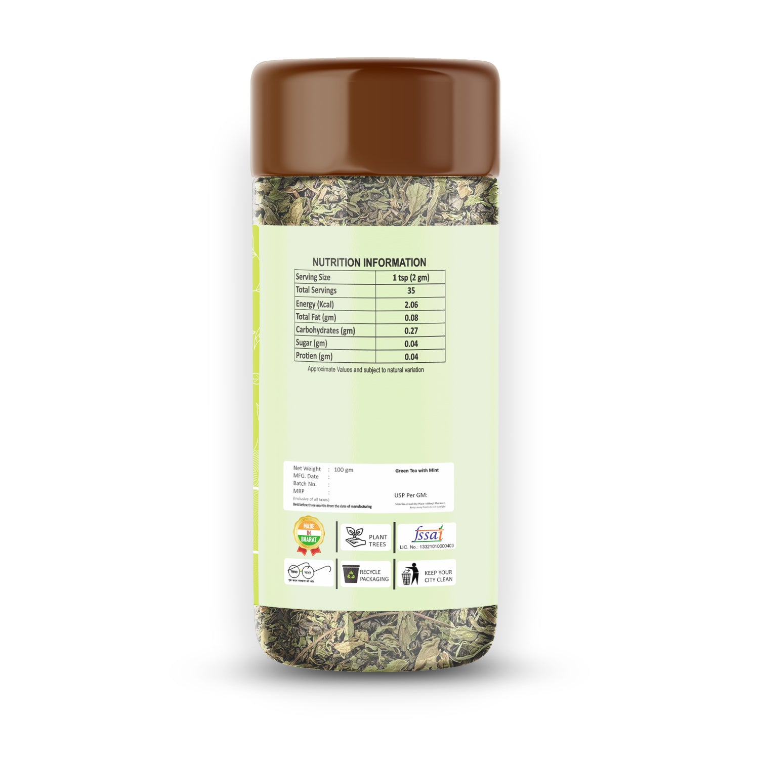 Green Tea With Mint Tea 100 g