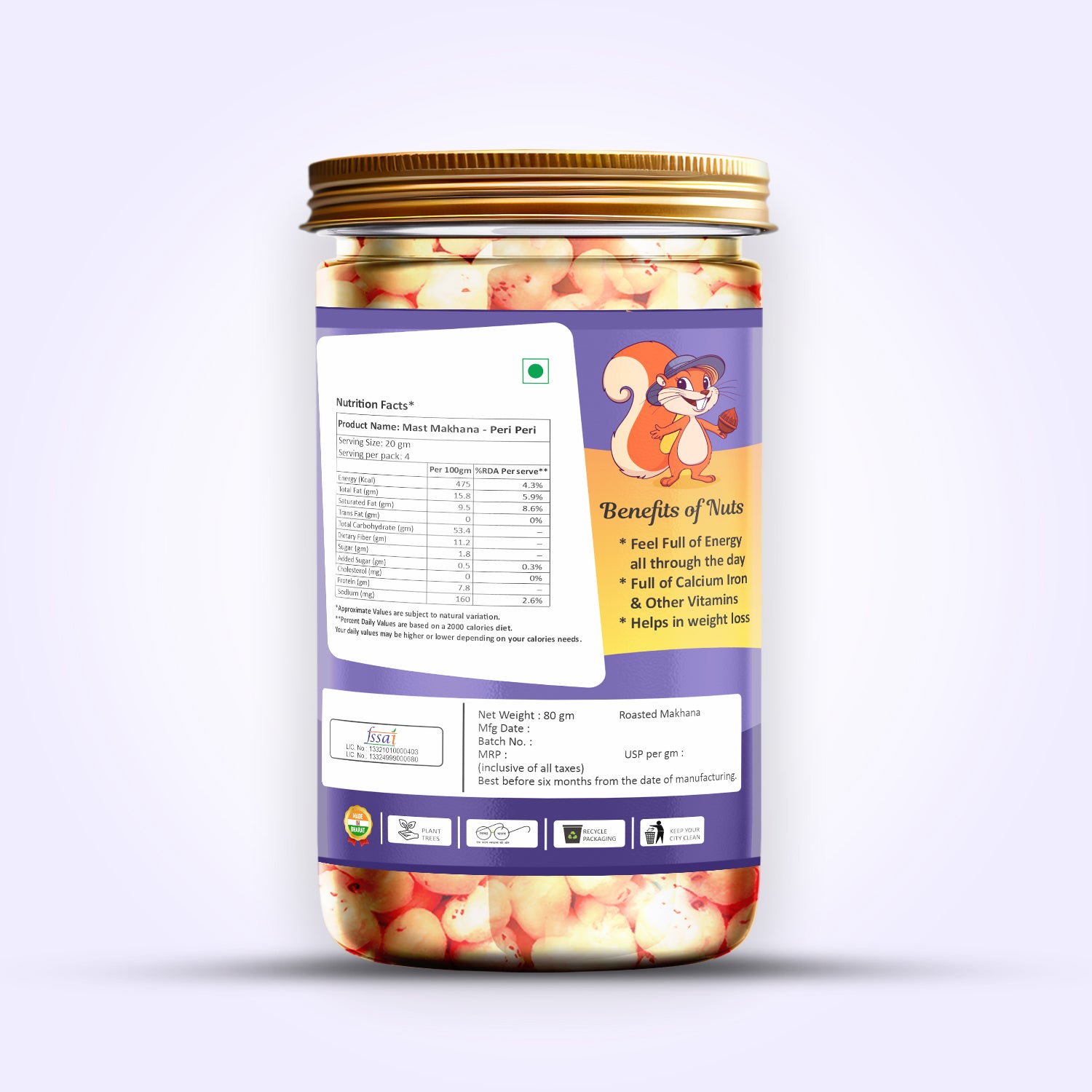 Mast Makhana Peri Peri 80 g