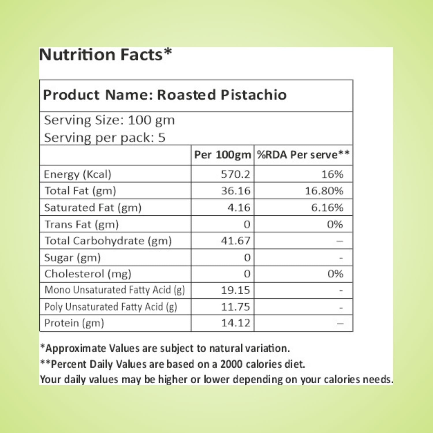 Premium California Roasted Salted Pistachios 500 g
