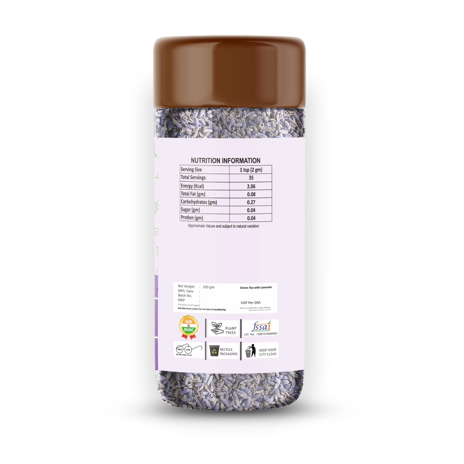 Green Tea With Lavender Tea 100 g