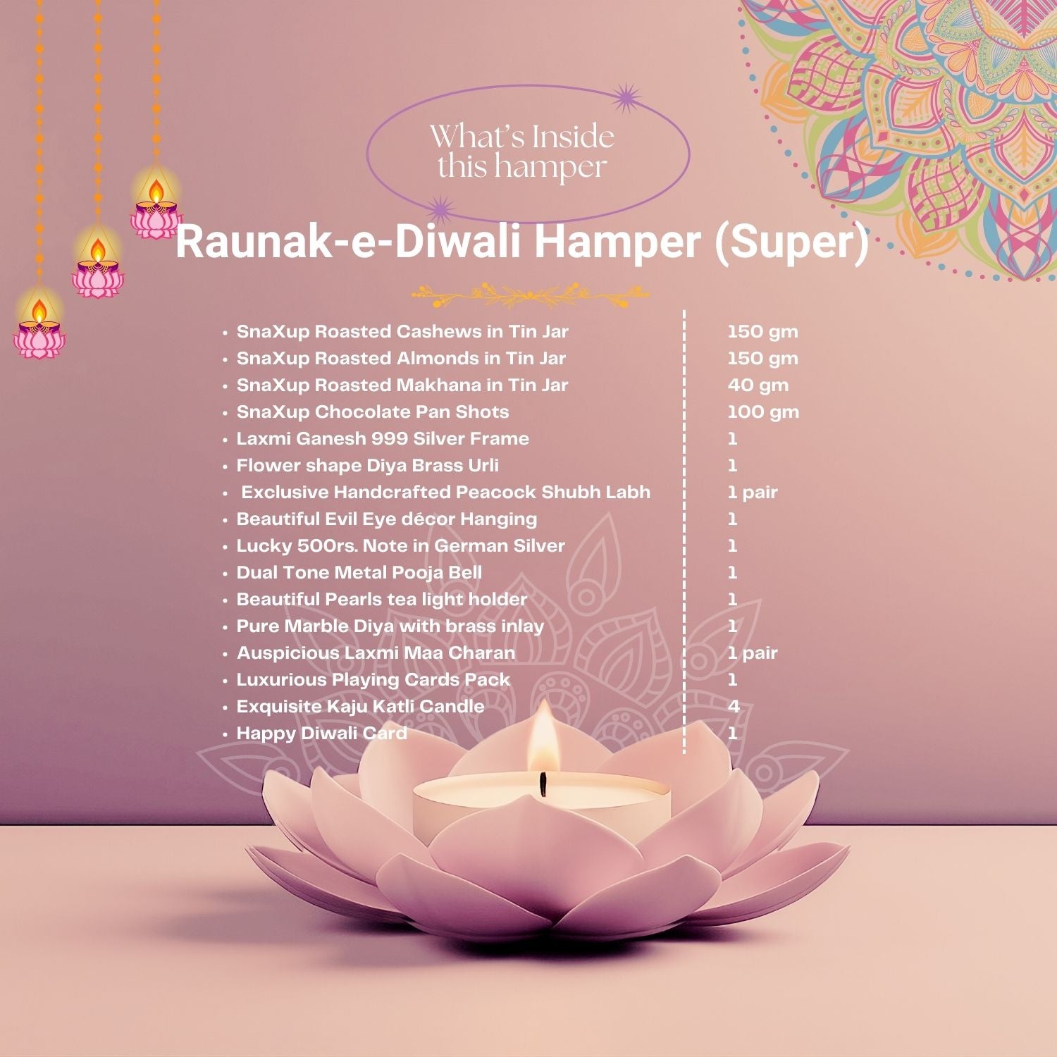 Luxury Diwali Gift Box - Raunak-e-Diwali Hamper - Super