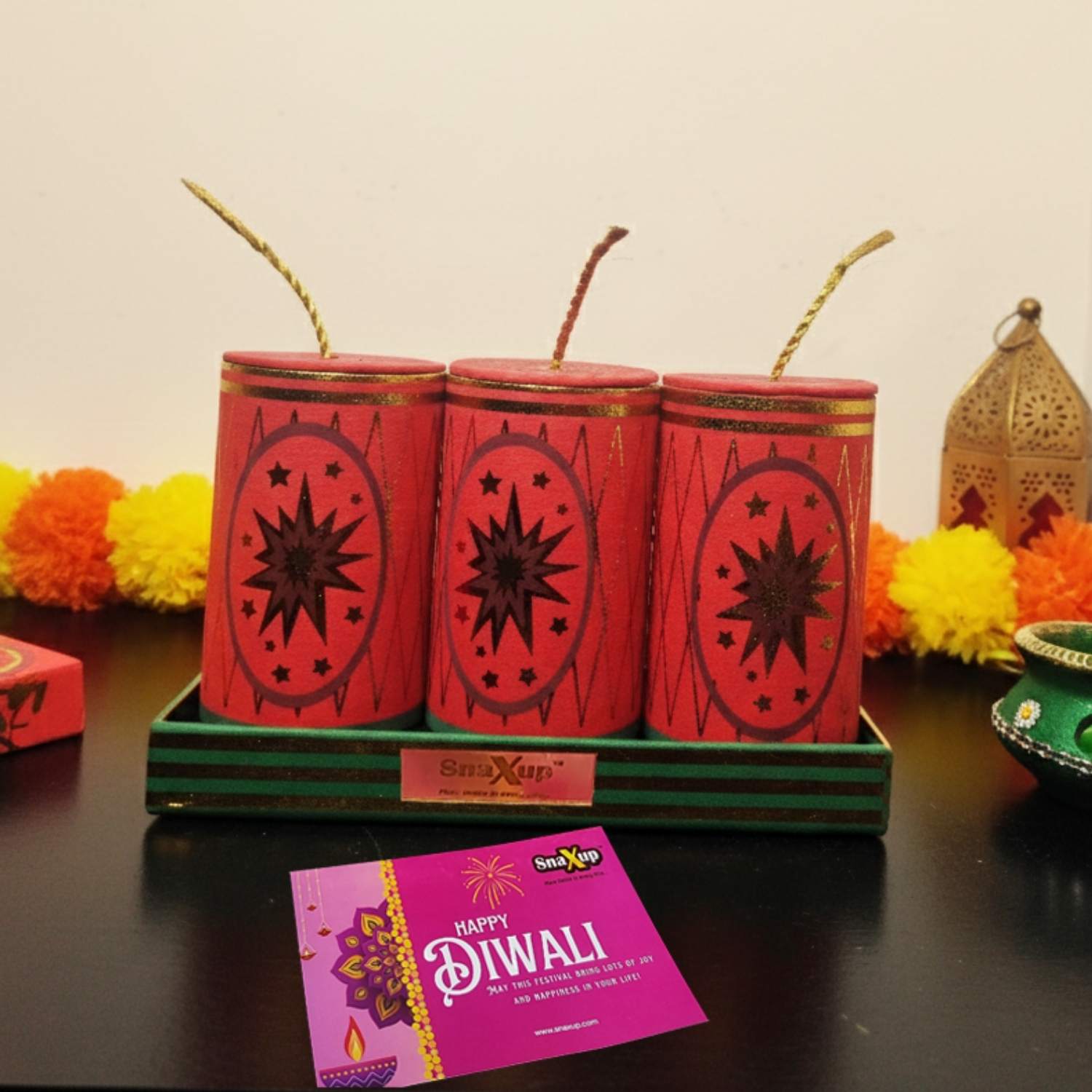 Luxury Diwali Gift Box - The Laxmi Bomb Platter (3 Box Set)