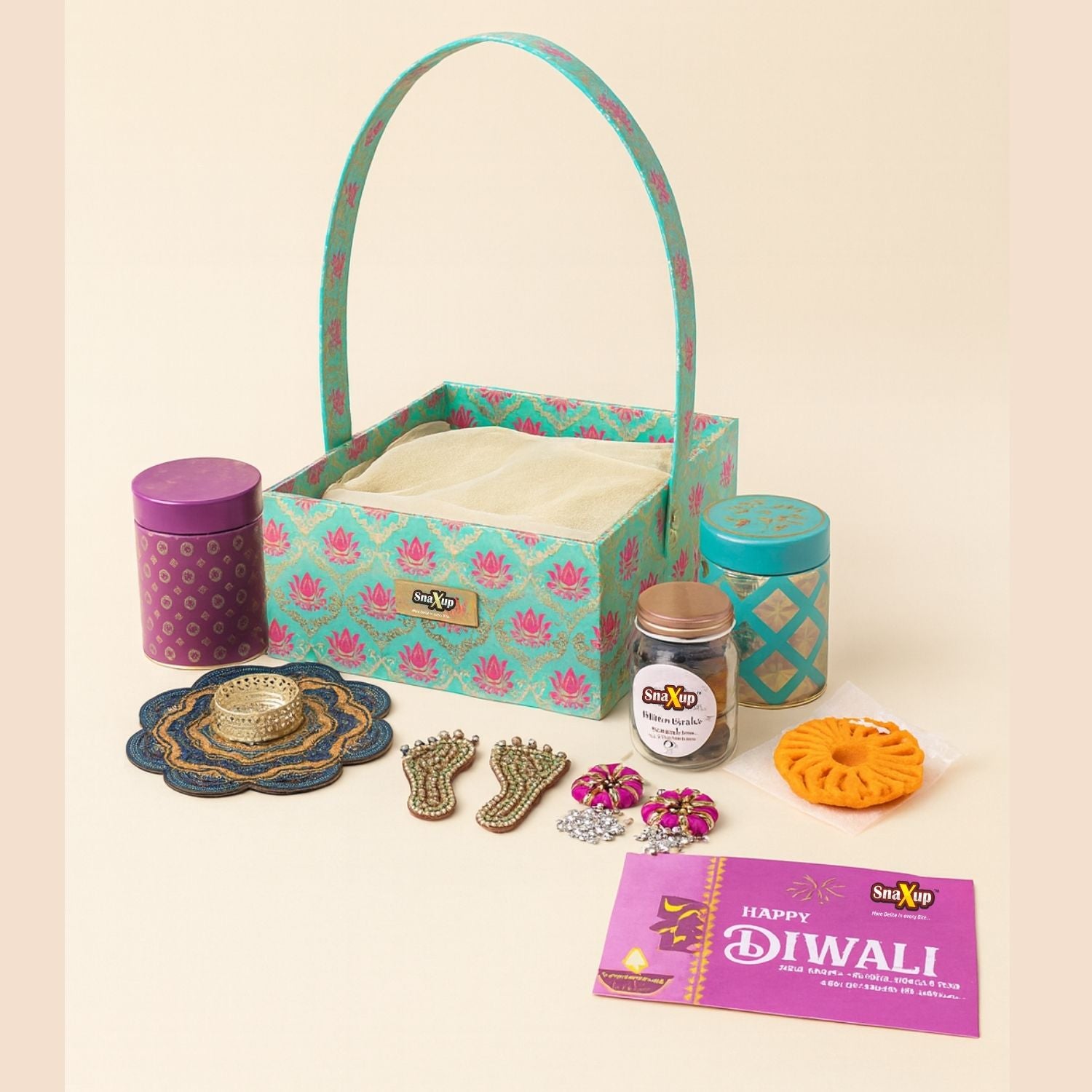 Luxury Diwali Gift Box - The Lotus Bling - Super Hamper
