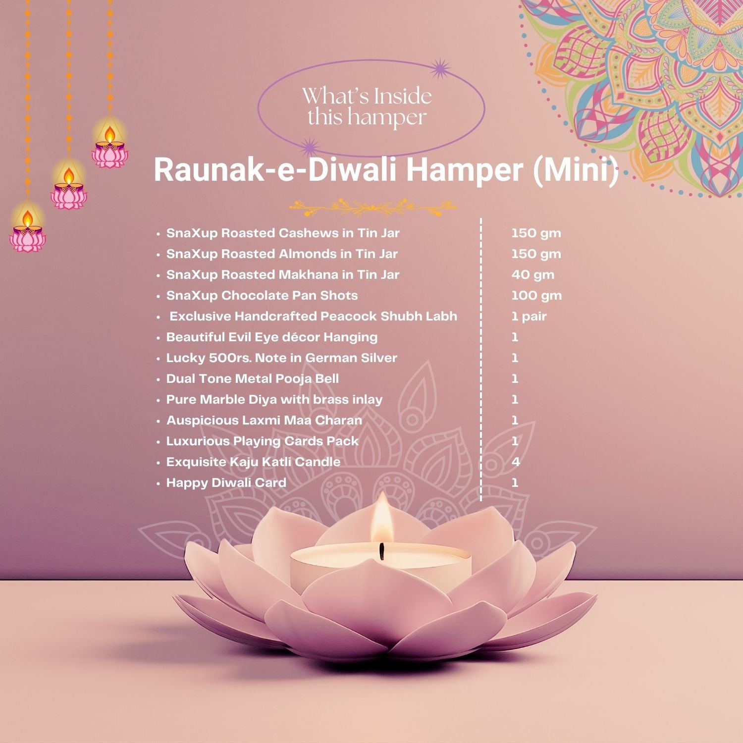 Luxury Diwali Gift Box - Raunak-e-Diwali Hamper - Mini