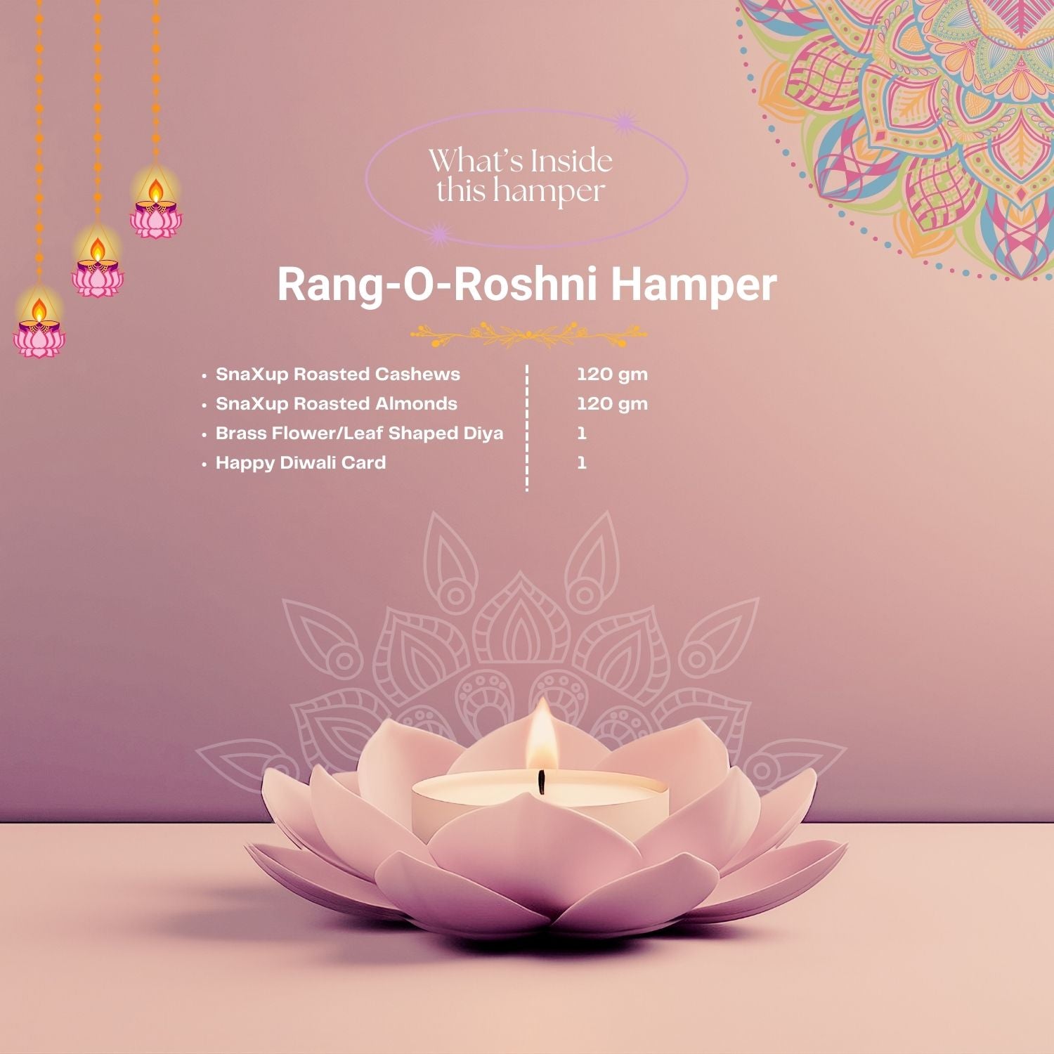 Luxury Diwali Gift Box - Rang-O-Roshni Hamper