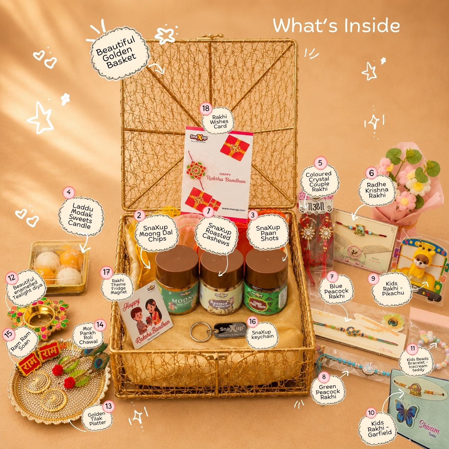 Golden Rakhi Hamper