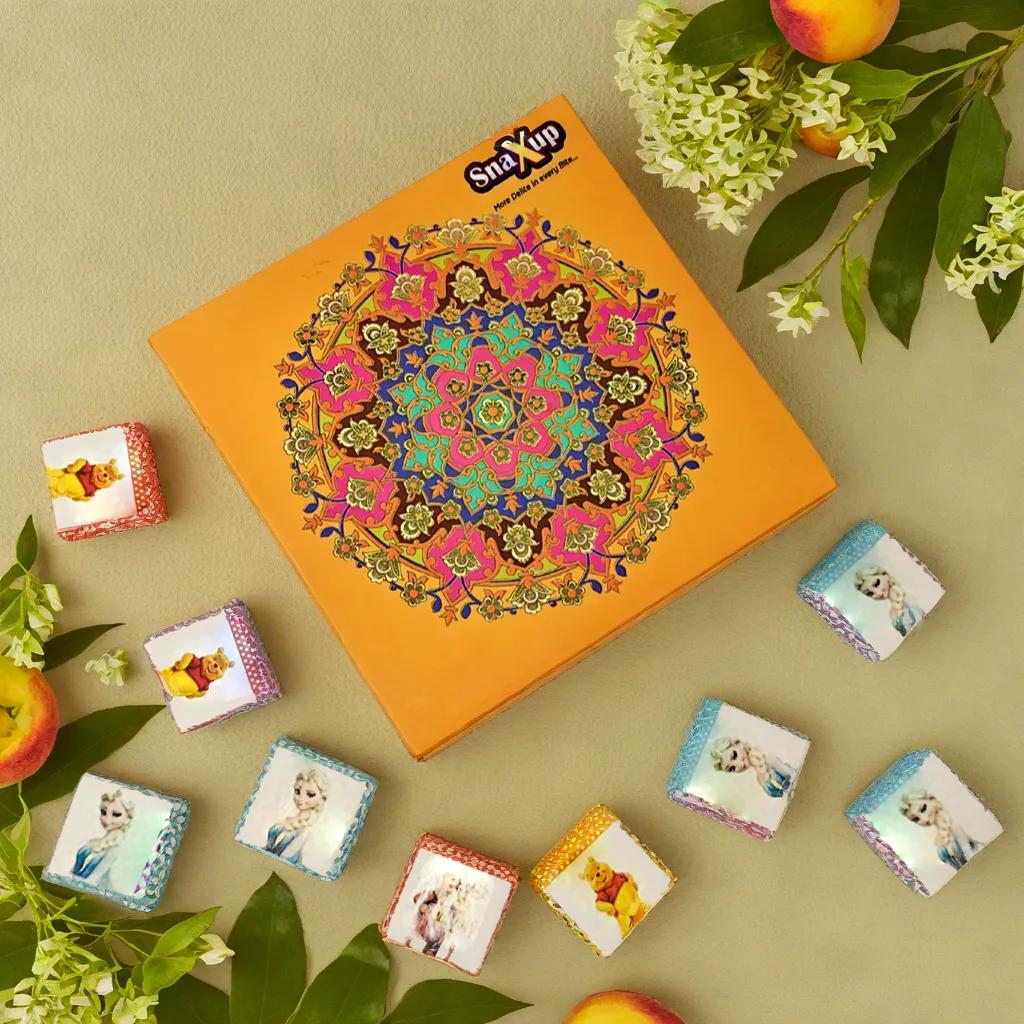 9 Cavity Yellow Choco Hamper for Girls